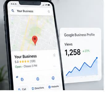 Local SEO and Google Maps mockup